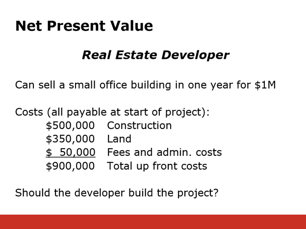 NPV Real Estate Developer 1